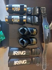 Set protezioni Kickboxing/Muay Thai  + cintura
