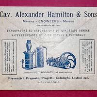 Busta pubblicitaria Hamilton & Sons primi '900