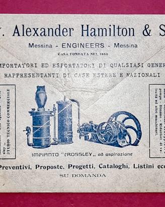 Busta pubblicitaria Hamilton & Sons primi '900