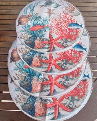 4 tovagliette decorative tema mare