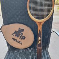 racchetta da tennis in legno 