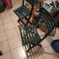 4 sedie pieghevoli plastica 
