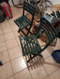 4 sedie pieghevoli plastica 