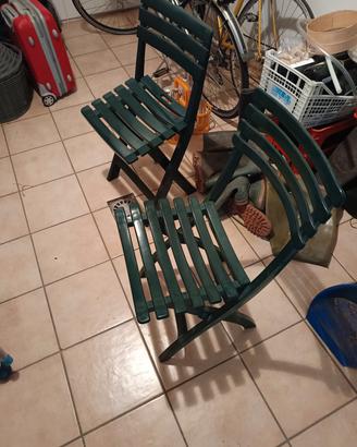 4 sedie pieghevoli plastica 