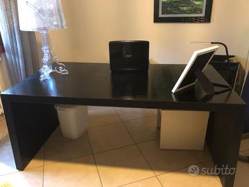 Scrivania Cattelan Master in cuoio di colore NERO