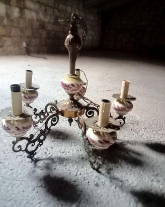 Lampadario in ceramica vintage