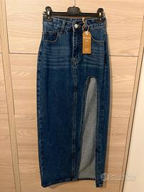 Gonna Denim con spacco laterale