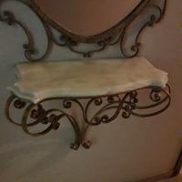 Set ingresso ferro battuto Specchio,consolle,onice