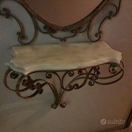 Set ingresso ferro battuto Specchio,consolle,onice