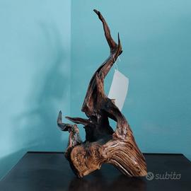 Grande Scultura Artistica in Legno di Castagno