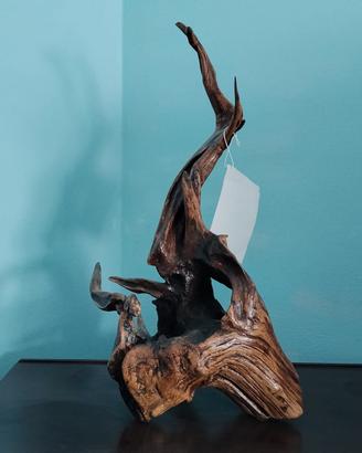 Grande Scultura Artistica in Legno di Castagno