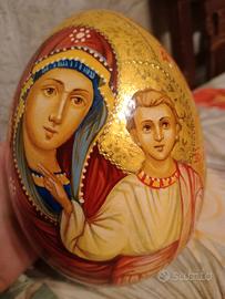 Icona uovo Ortodossa Madonna di Kazan