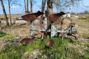 Aratro bivomero girevole