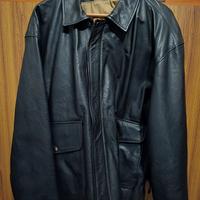 giubbotto in pelle  marrone scuro 