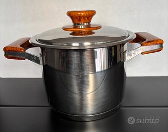 Pentola acciaio inox 18/10 con coperchio