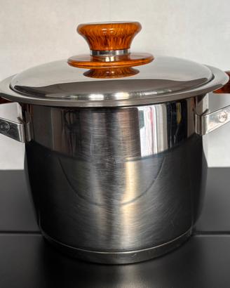 Pentola acciaio inox 18/10 con coperchio