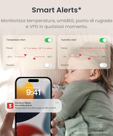 Termometro Wi-Fi Igrometro 3 Pezzi con Hub Mini
