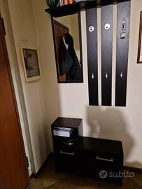 Mobile ingresso ikea nero con scarpiera 