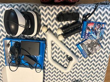 VR PS4 + fucile + 2 Move + stazione ricarica