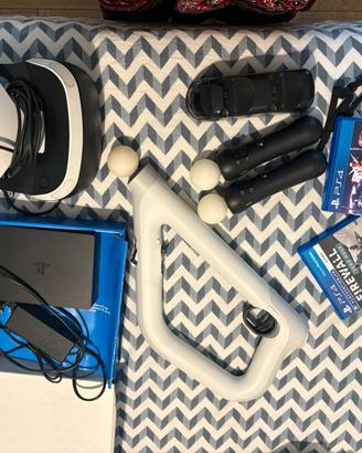 VR PS4 + fucile + 2 Move + stazione ricarica