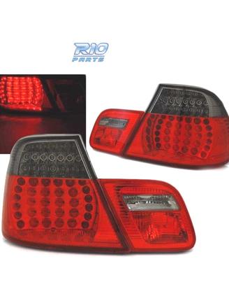 FANALI BMW E46 COUPE 03-07 LED ROSSO AFFUMICATO LO