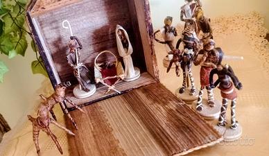 Presepe artigianale etnico raro 