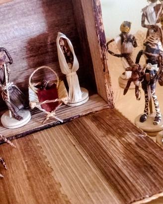 Presepe artigianale etnico raro 