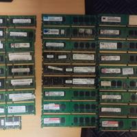 Lotto 34 moduli ram ddr2 per pc fissi e portatili