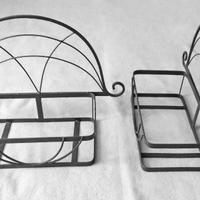 N. 2 PORTAVASO FIORIERA DA BALCONE IN FERRO BATTUT