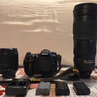 Pacchetto Nikon Reflex D7100, Obiettivi e batterie