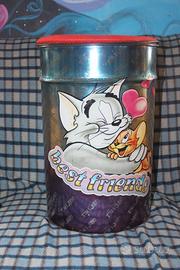 Tom & Jerry anni 90 bidone pouf sgabello cuscino
