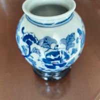 Vasetto in porcellana Blu e Bianca - Dipint