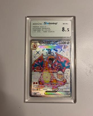 Charizard ex OBF 215 ita AiGrading 8,5 mint