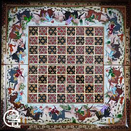 Elegante Set di Scacchi e Backgammon Artigianale