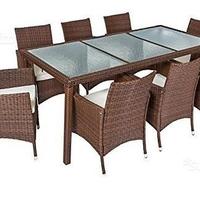 Tavola pranzo giardino tavolo 8 sedie cuscini set