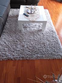 Tappeto shaggy argento 230x160 moderno