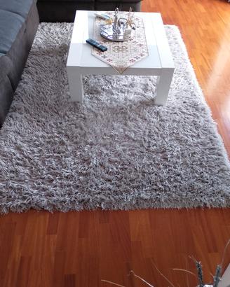 Tappeto shaggy argento 230x160 moderno