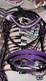 Testiera con redini viola glitter taglia full