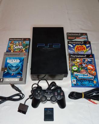 Console PlayStation 2 (PS2) Fat + 5 Giochi
