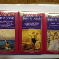 D'Annunzio tutte le poesie 3 volumi nuovi