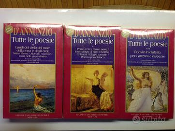 D'Annunzio tutte le poesie 3 volumi nuovi