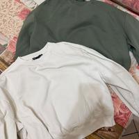 felpa bianca e verde