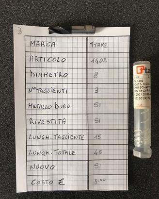 Fresa MD t-take diametro 8