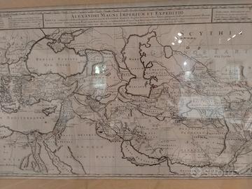 Antica mappa regno di Alessandro Magno 