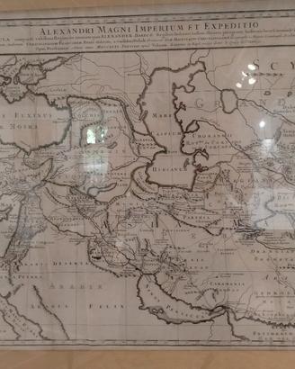 Antica mappa regno di Alessandro Magno 