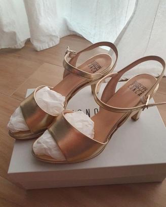 Sandalo oro platino con cinturino cerimonia sposa