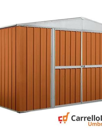 Box in lamiera di Acciaio 360x260cm legno chiaro