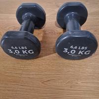 Manubri Decathlon 3 kg grigi