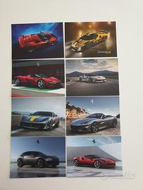Set 8 cartoline Ferrari varie 