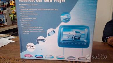 monitor poggiatesta pelle beige dvd